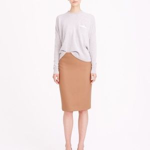 NWOT J. Crew No 2 Wool Camel Pencil Skirt 10